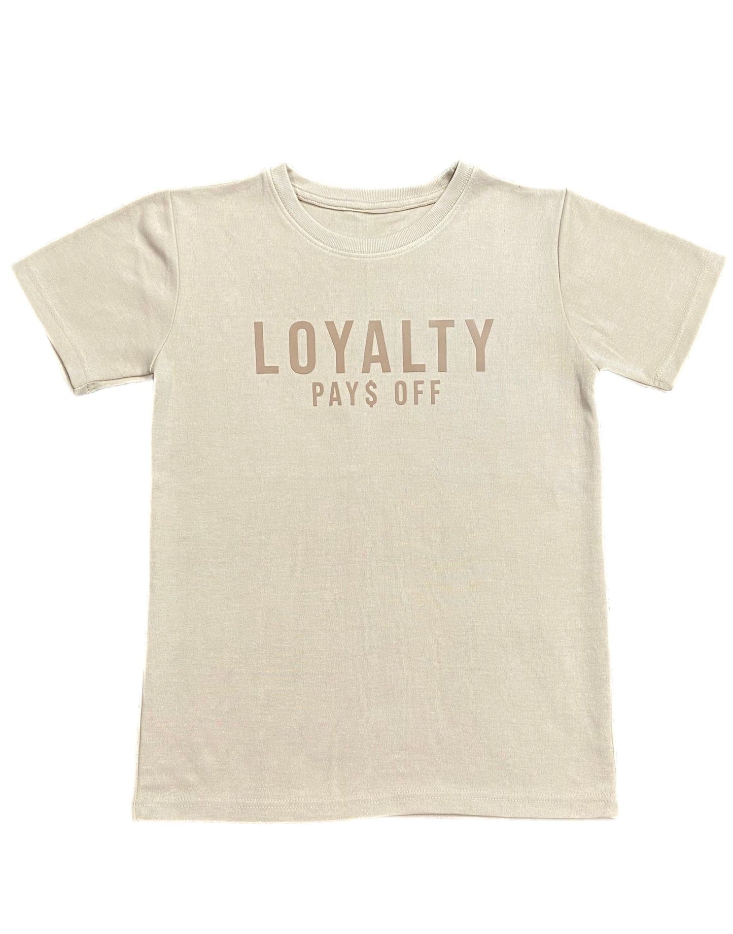 Loyalty Pays Off Heavy Cotton T-shirt khaki